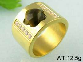 Stainless Steel Stone&Crystal Ring