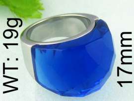 Stainless Steel Stone&Crystal Ring