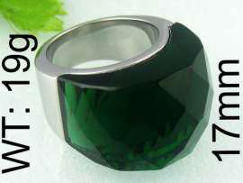 Stainless Steel Stone&Crystal Ring