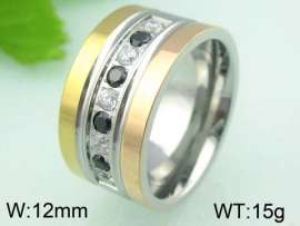 Stainless Steel Stone&Crystal Ring