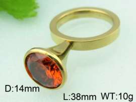 Stainless Steel Stone&Crystal Ring