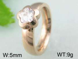 Stainless Steel Stone&Crystal Ring