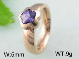 Stainless Steel Stone&Crystal Ring