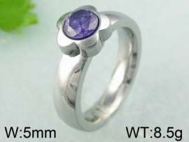 Stainless Steel Stone&Crystal Ring