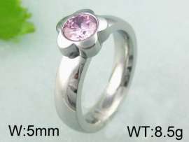Stainless Steel Stone&Crystal Ring