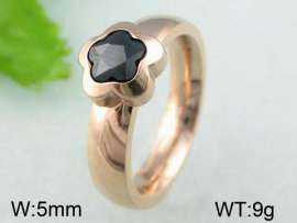 Stainless Steel Stone&Crystal Ring