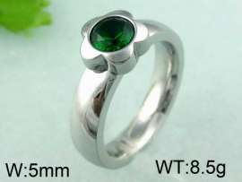 Stainless Steel Stone&Crystal Ring