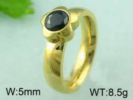 Stainless Steel Stone&Crystal Ring