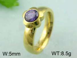 Stainless Steel Stone&Crystal Ring