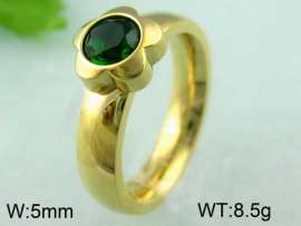 Stainless Steel Stone&Crystal Ring