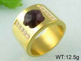 Stainless Steel Stone&Crystal Ring