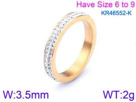 Stainless Steel Stone&Crystal Ring
