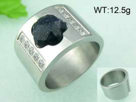 Stainless Steel Stone&Crystal Ring