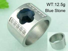 Stainless Steel Stone&Crystal Ring