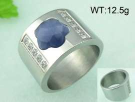 Stainless Steel Stone&Crystal Ring