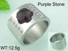 Stainless Steel Stone&Crystal Ring