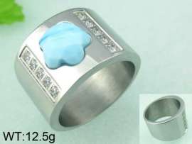 Stainless Steel Stone&Crystal Ring