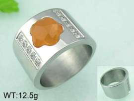 Stainless Steel Stone&Crystal Ring