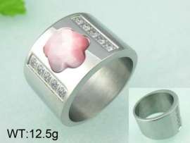 Stainless Steel Stone&Crystal Ring