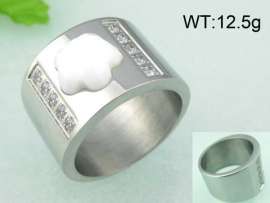 Stainless Steel Stone&Crystal Ring