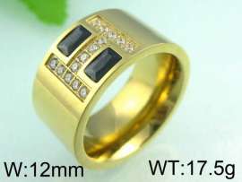 Stainless Steel Stone&Crystal Ring
