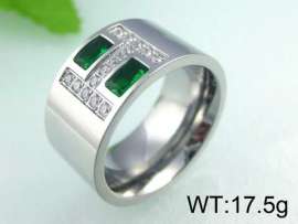 Stainless Steel Stone&Crystal Ring