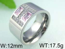 Stainless Steel Stone&Crystal Ring