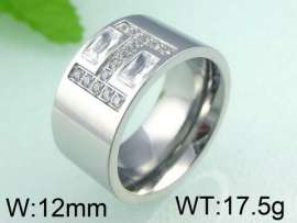 Stainless Steel Stone&Crystal Ring