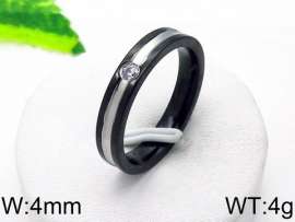 Stainless Steel Stone&Crystal Ring