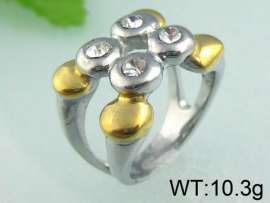 Stainless Steel Stone&Crystal Ring
