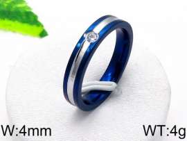 Stainless Steel Stone&Crystal Ring