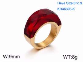 Stainless Steel Stone&Crystal Ring
