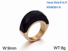 Stainless Steel Stone&Crystal Ring
