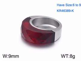 Stainless Steel Stone&Crystal Ring