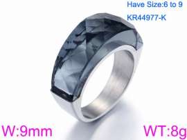 Stainless Steel Stone&Crystal Ring