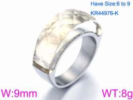 Stainless Steel Stone&Crystal Ring