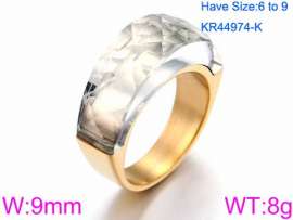 Stainless Steel Stone&Crystal Ring