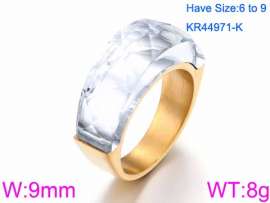 Stainless Steel Stone&Crystal Ring