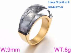 Stainless Steel Stone&Crystal Ring