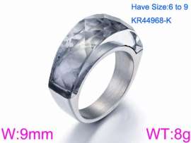 Stainless Steel Stone&Crystal Ring