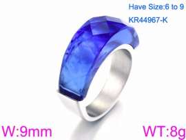 Stainless Steel Stone&Crystal Ring