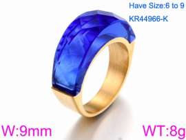 Stainless Steel Stone&Crystal Ring