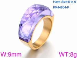 Stainless Steel Stone&Crystal Ring