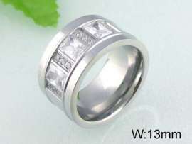 Stainless Steel Stone&Crystal Ring