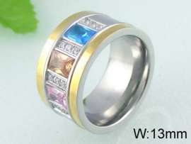 Stainless Steel Stone&Crystal Ring