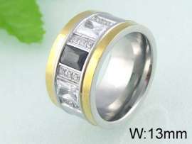 Stainless Steel Stone&Crystal Ring
