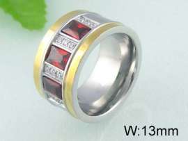 Stainless Steel Stone&Crystal Ring