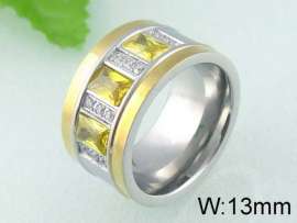 Stainless Steel Stone&Crystal Ring