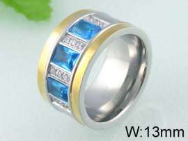 Stainless Steel Stone&Crystal Ring