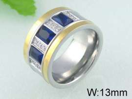 Stainless Steel Stone&Crystal Ring